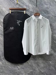 Top fashion men's lapel shirt casual business long sleeve spring and autumn shirt size M-3XL