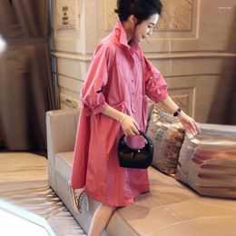 Party Dresses Shirt Dress Women 2024 Long Feel Loose Foreign Trade Export Top