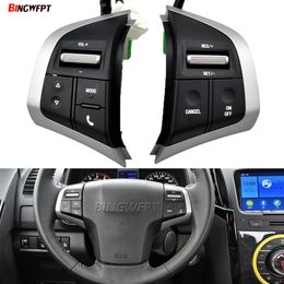 Car Audio Volume Cruise Control Switch Steering Wheel Media Player Button For Isuzu D-Max 2015-2019 MU-X DMAX