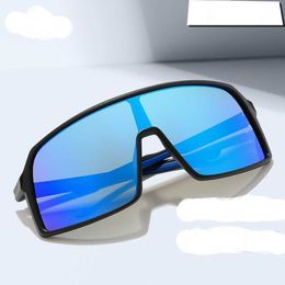 Polarised Sunglasses New Internet famous large frame windproof cycling glasses fashionable coated lenses anti blue light Colour changing glasses