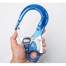 Heavy Duty Rock Tree Climbing Scaffold Spring Lock Snap Clip Fall Protection Hook 23KN Safety Lanyard Harness Outdoor Gear Acces 240223