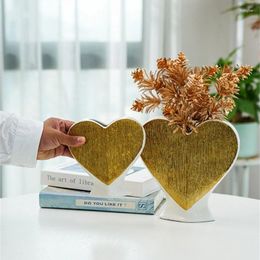 Vases Flower Vase Heart Shaped Pots Unique Decorative For Home Wedding