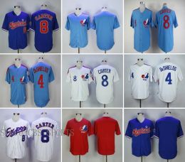 Baseball Jerseys Men Women Youth jersey Custom Montreal Expos any name number 8 Gary Carter 45 Pedro Martinez Retro Vintage Top Stitched