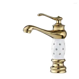 Bathroom Sink Faucets Faucet Basin And Cold Water All Copper Single Hole Antique Cabinet Washbasin