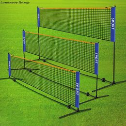 Portable Folding Standard Professional Badminton Net Indoor Outdoor Sports Volleyball Tennis Training Square Nets Mesh 240226