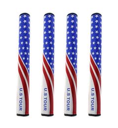 WholeNew High Grade U S Tour Oversize Jumbo Golf Single PU Putter Grip Slim 20 30 US America Flag Red White Blue7466995