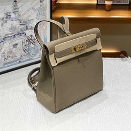 70% Factory Outlet Off top layer cowhide leather college style small backpack diagonal cross women's bag on sale