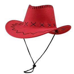 Western Cowboy Şapka Erkekler ve Kadın İlkbahar Yaz Sonbahar Açık Seyahat Fotoğraf Gölgesi Şövalye Vintage Büyük Edge Caz Kapağı