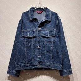 24ss new denim jacket, spring fashion trend jacket, unisex letter embroidered blue denim jacket, free shipping