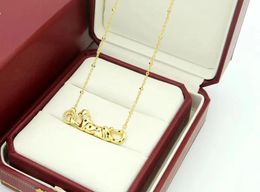 Anhänger Halsketten Modeschmuck Luxus Leopard Titan Stahl Steine Halskette Designer Geschenk Accessoires