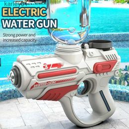 Gun Toys Electric Automatic Water Gun Children High-pressure Outdoor Beach Large-capacity Swimming Pool Sand Toy Gun Gift for Kids yq240307