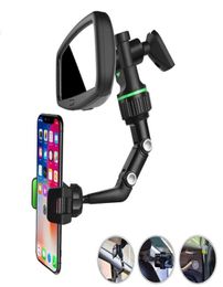 Car Phone Holder Universal Adjustable 360degree Rotation Clip Rearview Mirror Firstperson View Video Shooting Driving7190671