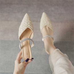 Top Womens Shoes Thick Sandles Heels Pointed Baotou Cool High Heel Sandals Platform Ankle Strap Wedges Summer Sandal 240228