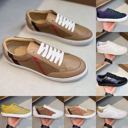Unisex Vintage Sneakers Canvas Striped Plaid Leather Shoes Casual Outdoor Sports Shoes Non-slip Wear-resistant Daily Flat Skate Shoes for Couples Size46-35