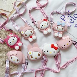 Girls Cartoon Purse Children silicone doll messenger bag kids mini one shoulder bags gift A62454431208