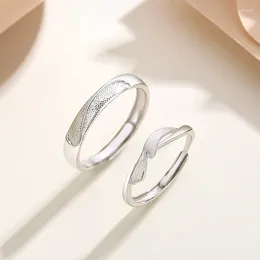 Cluster Rings European Fine S925 Sterling Silver Couple Ring Romantic Heart For Women Birthday Party Gift Jewellery