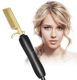 Electric Comb Straighteners for Afro Salon Curly Straightening Hair Girls Women Ladies Ceramic Wand Curling Irons Lightweight 9071030