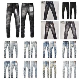 Jeans viola Uomo Designer Uomo Skinny kusbi Jeans Designer Denim Pant Distressed Strappato Biker Nero Blu jocn Jean Slim Fit Moto