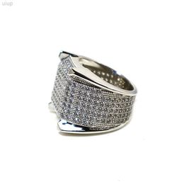 Iced Out Vvs Emerald Cut Diamond Ring 925 Sterling Silver Mens Hiphop Skeleton Moissanite for Woman Men