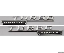 Chrome TURBO 4MATIC Number Letters Trunk Badge Emblem Decal Sticker for MercedesBenz AMG5818166