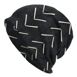 Berets Mud Cloth Big Arrows In Black And White Bonnet Hat Knit Goth Autumn Winter Skullies Beanies Hats Warm Thermal Elastic Cap