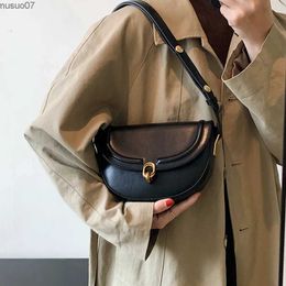 Messenger Bags Toptrends Saddle Small Crossbody Bags For Women 2023 Trend Designer Underarm Shoulder Bag PU Leather Ladies Handbags And PursesL2403