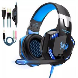 KOTION EACH G2000 Gaming Headset Casque Deep Bass Stereo Game Headphone with Microphone LED Light for PS4 Phone Laptop PC Gamer