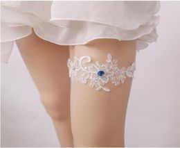 One Rhinestone White Applique Lace Bridal Garters Leg For Bridal Party Prom Evening Gowns US S036219652