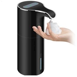 Zai Xiao Soap Dispenser Automatic Touchless Soap Dispenser USB Rechargeable Electric Soap Dispenser 450ML Black Foam Soap Di 240226