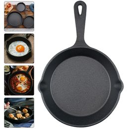 Cast Iron Skillet Nonstick Pan Griddle Kitchen Supply Cooking Utensil Mini Baking Pans Utensils Small Household Frying 240226