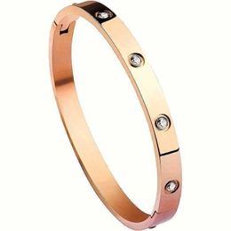 Designer Screw Bangle Fashion Jewelrys Carer Original Trendy Gold Diamond For Women Men Nail Bracelets Sier Jewelry Bracelet Y4p6