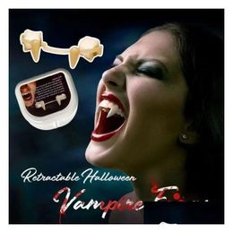 Party Favour Halloween Vampire Teeth Fangs Dentures Cosplay False Teeths Costume Props For Horror Supplies Drop Delivery Home Garden Fe Dhmru