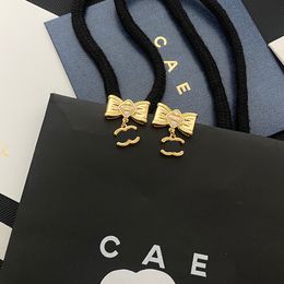 Luxury Bow Gold Plated Earring Women Boutique Jewelry Coppe Designer Brand Jewelry Charm Earrings High Quality With Stamp Earrings