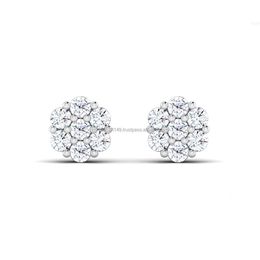 Real Diamond Earrings Luxury Designer Solid Gold Fine Jewelry Earring with Diamonds for Women