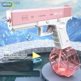 Gun Toys New Electric GIock Pistol Shooting Full Automatic Summer Water Beach Toy For Kids Children Boys 2437