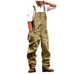 Overalls Trousers old style fashion Men Jeans Wash Overall Jumpsuits loosen Streetwear Pocket Suspender Pants Trousers