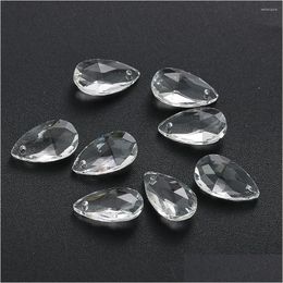 Chandelier Crystal 10Pcs Transparent Water Drop Pendant Loose Beads For El Lobby Decoration Replacement Accessories Drop Delivery Dhkjw