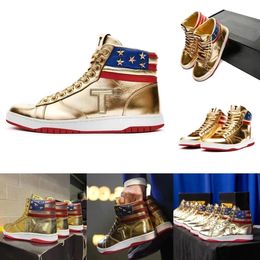 fashion High top trump shoe surrender sneaker tennis Shoe run Mens basketball trainer trumps Shoes luxury Designer Flat Womens outdoor loafer Casual man Sport