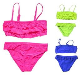 Children Swimwear Falbala Girls Swimsuit Baby Kids Clothing Biquini Infantil Twopieces Bikini Girl 2018 New Summer Bathing Suit6666158