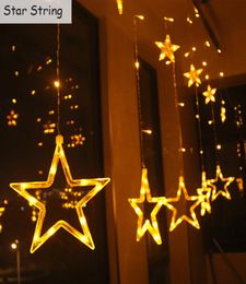 LED Curtain Light Star Moon String Lights 2M138leds Waterproof Decoration lamp for Wedding Party Christmas7934774