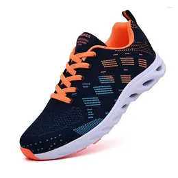 Casual Shoes Men's Running Woven Breathable Lace-up Sneakers High Quality Comfortable Outdoor Walking