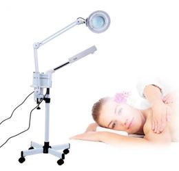 3 in 1 UV Ozone Facial Steamer Cold Light LED 5X Magnifier Floor Lamp Facial Body Tattoo Makeup Beauty Spa Salon Tool9364031