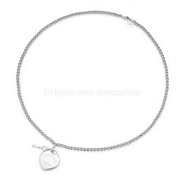 Anhänger Halsketten Designer Hohe Qualität T Familie Halskette Damen Lange Dicke Kette Modeschmuck Herzförmige Drop Lieferung DHQP7