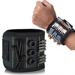 Mens Wristband Tools Holder Pouch Bag Belts with Strong Magnets Magnetic for Holding Screws,Nails,Drilling Bits