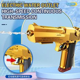 Sand Play Water Fun Gun Toys Electric Desert Eagle Large Capacity Automatic Pistol Summer Pool Beach Outdoor Toy Gift for Boys 230614 Q240307