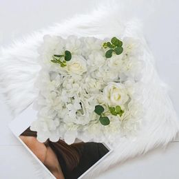 Decorative Flowers Artificial Flower Wall Elegant Rose Panel For Wedding Bridal Shower Baby Decor 3d Floral Backdrop