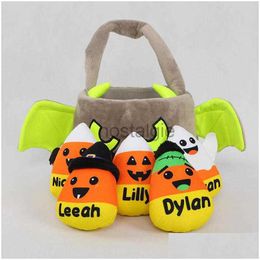 Toy Halloween Candy Pumpkin Basket Cute Bat Doll Gift Ups/ Toys Gifts Stuffed Animals Plush Dhtxy 240307