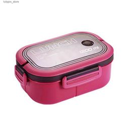 Bento Boxes 2 Layer Children Student Bento Box Snap Seal Leak-proof Split Bento Box Freezer Dishwasher Microwave Safe L240307