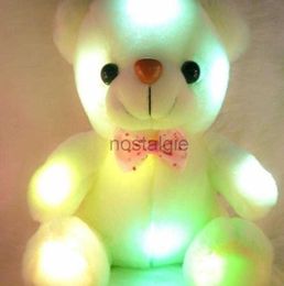Colourful LED Flash Light Doll Animals Toys Size 20cm Bear For Children Gift Stuffed Plush toy9685024 240307