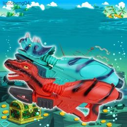 Gun Toys Dinosaur Water Gun Toy Simulation Dinosaur Pressure Toy Water Gun Summer Outdoor Shooting Water Parent-child Interactive Toy